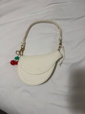 JW PEI Cream Saddle Shoulder Bag